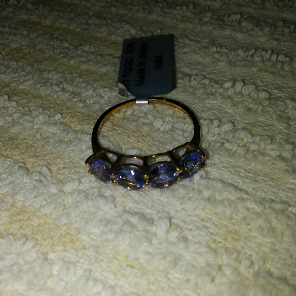 AA Tanzanite Ring set in YG
